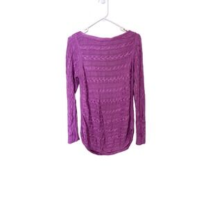 Lauren Ralph Lauren Women's Cable Knit Sweater L Pink